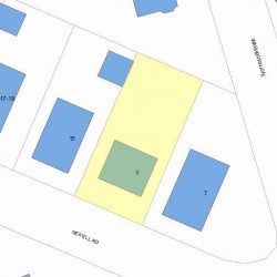 9 Newell Rd, Newton, MA 02466 plot plan