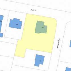 90 Hull St, Newton, MA 02460 plot plan