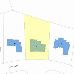 54 Winston Rd, Newton, MA 02459 plot plan