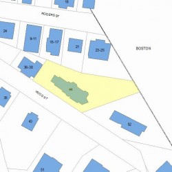 44 Hood St, Newton, MA 02458 plot plan