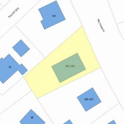 183 Waltham St, Newton, MA 02465 plot plan