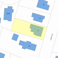 83 Lowell Ave, Newton, MA 02460 plot plan