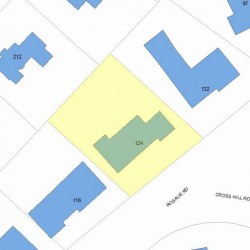 124 Rosalie Rd, Newton, MA 02459 plot plan