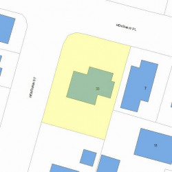 33 Henshaw St, Newton, MA 02465 plot plan