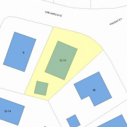 52 Orchard Ave, Newton, MA 02465 plot plan