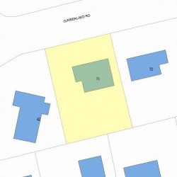 78 Cumberland Rd, Newton, MA 02465 plot plan