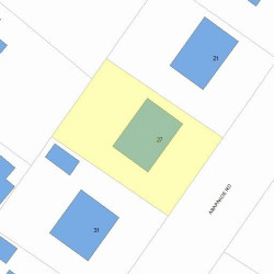 27 Arapahoe Rd, Newton, MA 02465 plot plan