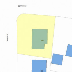 986 Walnut St, Newton, MA 02461 plot plan