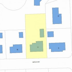 11 Hamlin Rd, Newton, MA 02459 plot plan