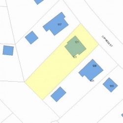 121 Cypress St, Newton, MA 02459 plot plan