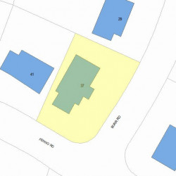 37 Burr Rd, Newton, MA 02459 plot plan