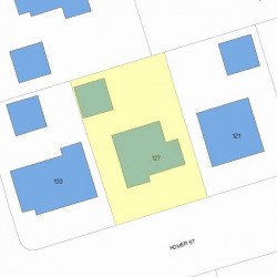 127 Homer St, Newton, MA 02459 plot plan