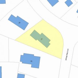 27 Barnstable Rd, Newton, MA 02465 plot plan