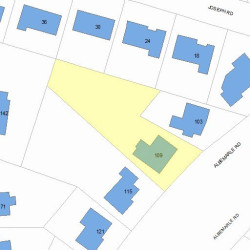 109 Albemarle Rd, Newton, MA 02460 plot plan