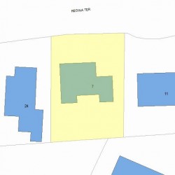 7 Regina Ter, Newton, MA 02466 plot plan