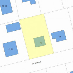 85 Halcyon Rd, Newton, MA 02459 plot plan