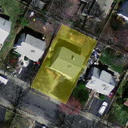 172 Adams Ave, Newton, MA 02465 aerial view