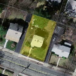 277 Homer St, Newton, MA 02459 aerial view