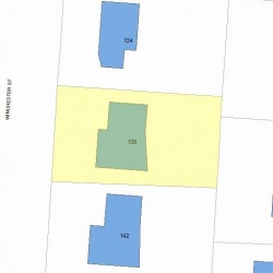 138 Winchester St, Newton, MA 02461 plot plan