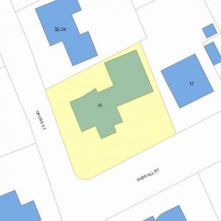 40 Cross St, Newton, MA 02465 plot plan