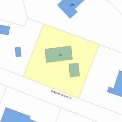 24 Puddingstone Ln, Newton, MA 02459 plot plan