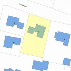 42 Ruthven Rd, Newton, MA 02458 plot plan