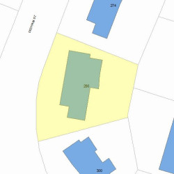 286 Dedham St, Newton, MA 02461 plot plan
