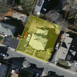 17 Rockland St, Newton, MA 02458 aerial view