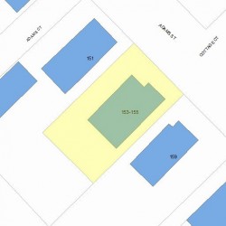 153 Adams St, Newton, MA 02460 plot plan