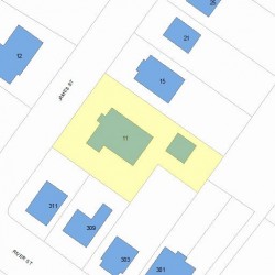 11 James St, Newton, MA 02465 plot plan