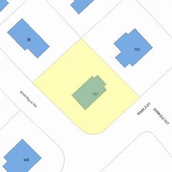 137 Temple St, Newton, MA 02465 plot plan