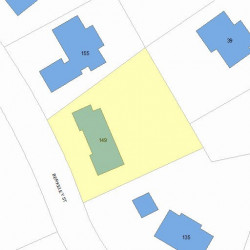 149 Berkeley St, Newton, MA 02465 plot plan