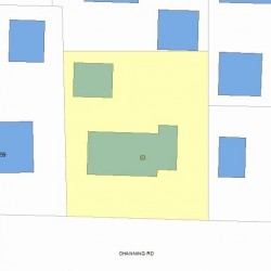 53 Channing Rd, Newton, MA 02459 plot plan