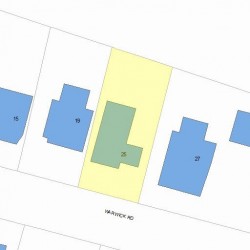 25 Warwick Rd, Newton, MA 02465 plot plan