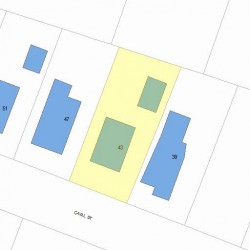 43 Carl St, Newton, MA 02461 plot plan