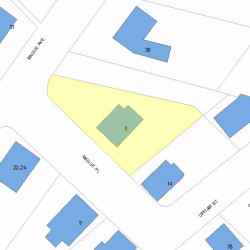 8 Mague Pl, Newton, MA 02465 plot plan