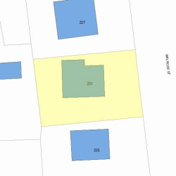 231 Melrose St, Newton, MA 02466 plot plan