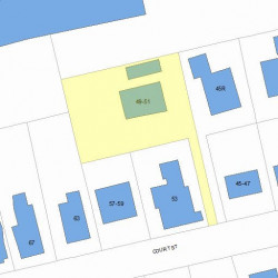 51 Court St, Newton, MA 02458 plot plan