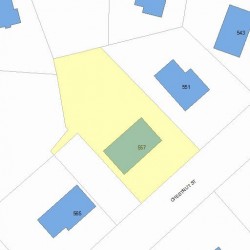 557 Chestnut St, Newton, MA 02468 plot plan