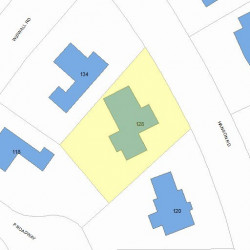 128 Hanson Rd, Newton, MA 02459 plot plan