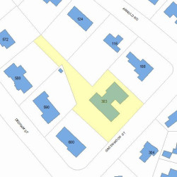 303 Greenwood St, Newton, MA 02459 plot plan