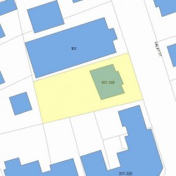 107 Dalby St, Newton, MA 02458 plot plan