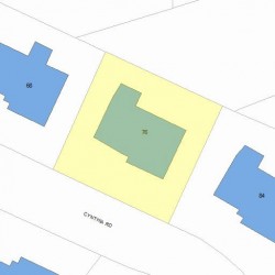 76 Cynthia Rd, Newton, MA 02459 plot plan