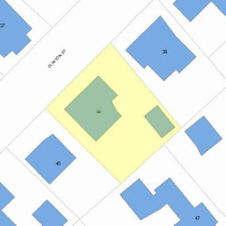 44 Clinton St, Newton, MA 02458 plot plan
