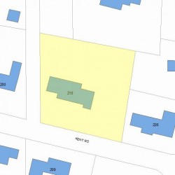 210 Kent Rd, Newton, MA 02468 plot plan