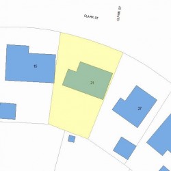 21 Clark St, Newton, MA 02459 plot plan