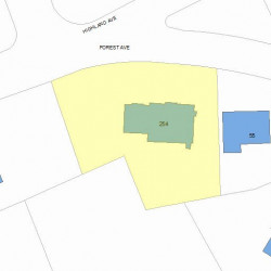 254 Highland Ave, Newton, MA 02465 plot plan