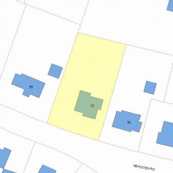 83 Nehoiden Rd, Newton, MA 02468 plot plan