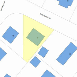 7 Windermere Rd, Newton, MA 02466 plot plan