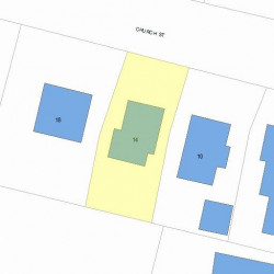 14 Church St, Newton, MA 02458 plot plan